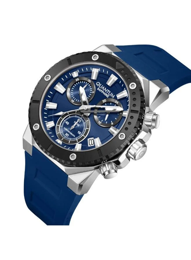 كوانتوم Men's Silicone Analog Watch HNG1232.399 - 44 mm